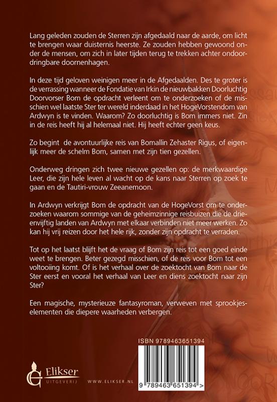Achterkant van Doornen en Sterren