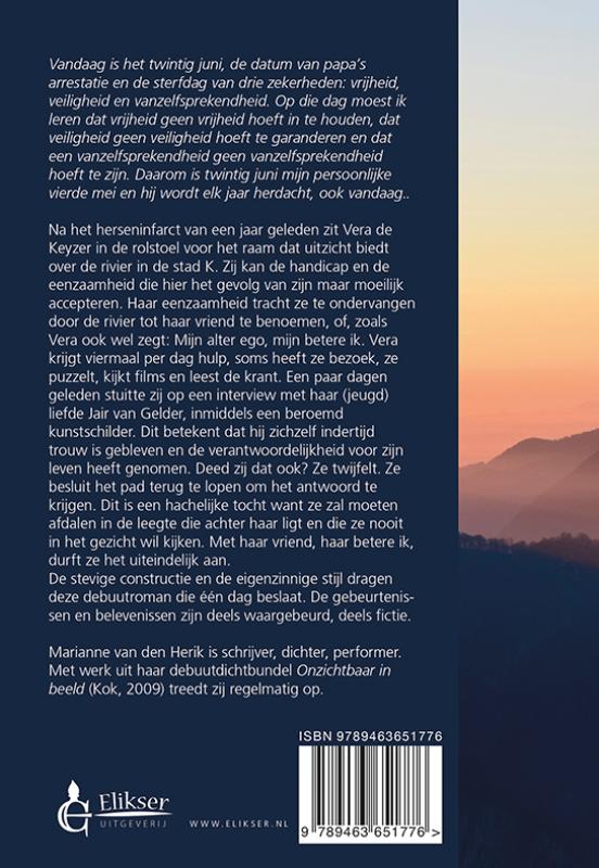 Achterkant van Afdalen in de leegte