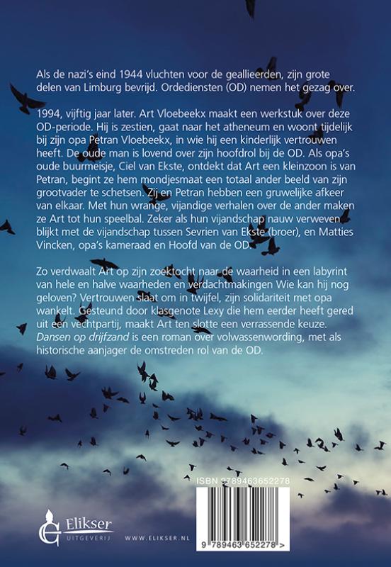 Achterkant van Dansen op drijfzand
