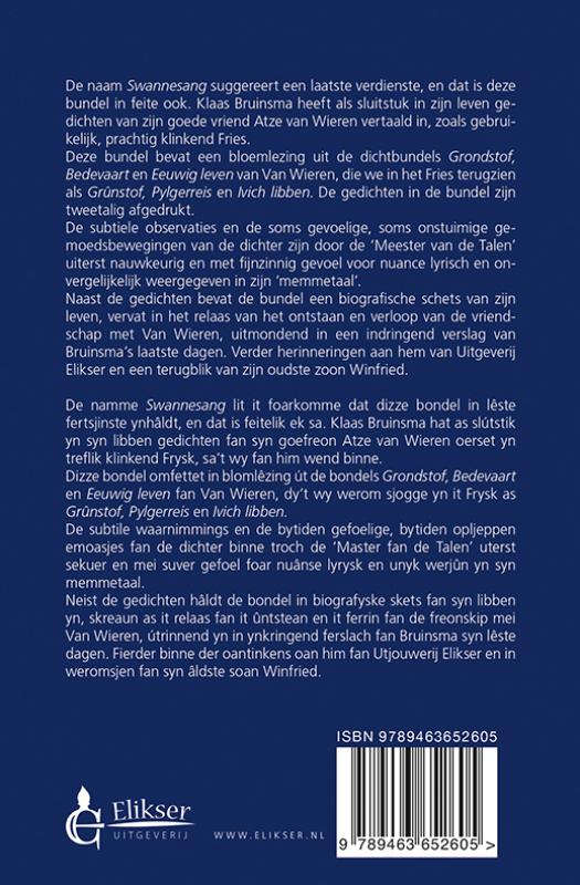 Achterkant van Swannesang