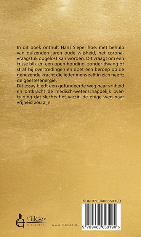 Achterkant van Het Einstein-placebo-mysterie als corona-medicijn