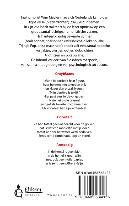 Achterkant van Driemaal daags een vers