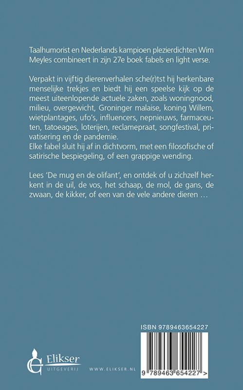 Achterkant van De mug en de olifant