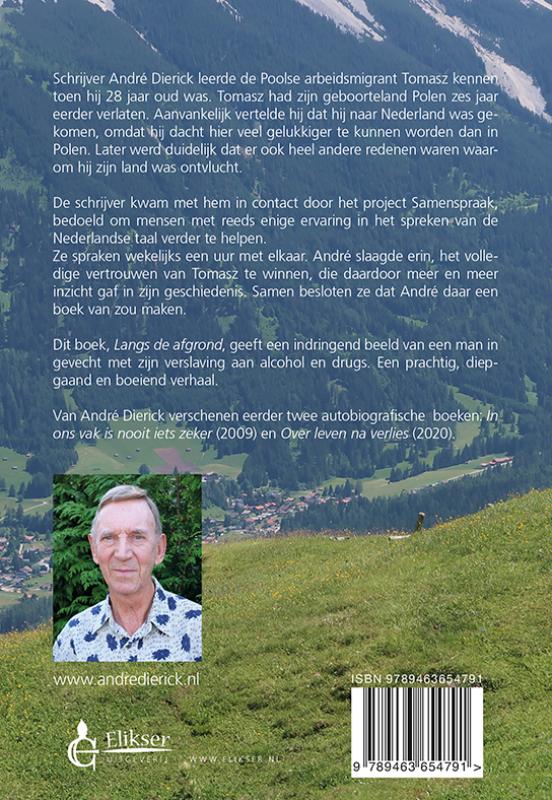 Achterkant van Langs de afgrond