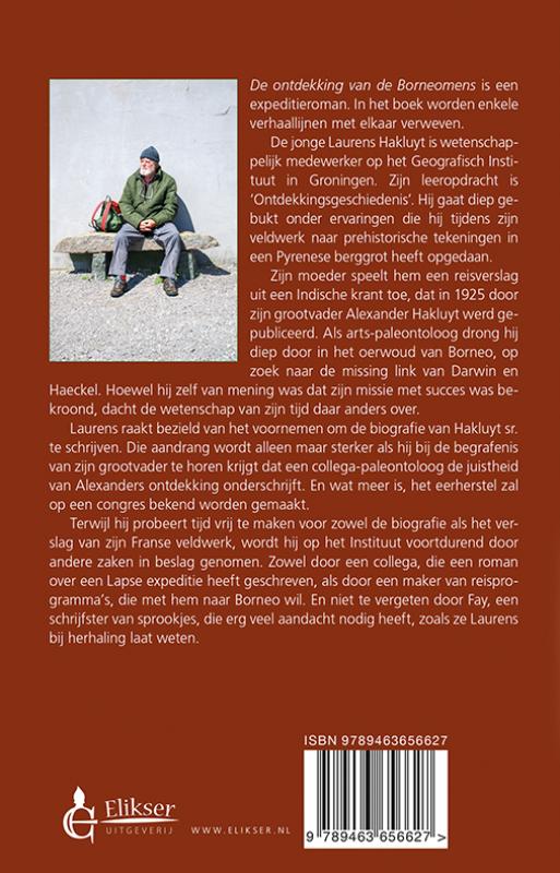 Achterkant van De ontdekking van de Borneomens