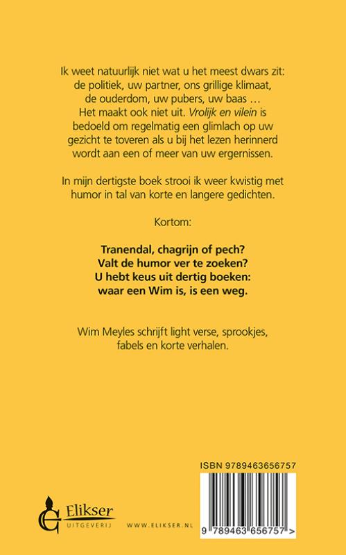 Achterkant van Vrolijk en vilein
