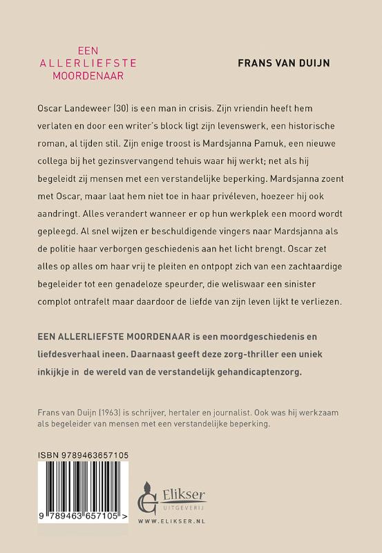 Achterkant van Een allerliefste moordenaar