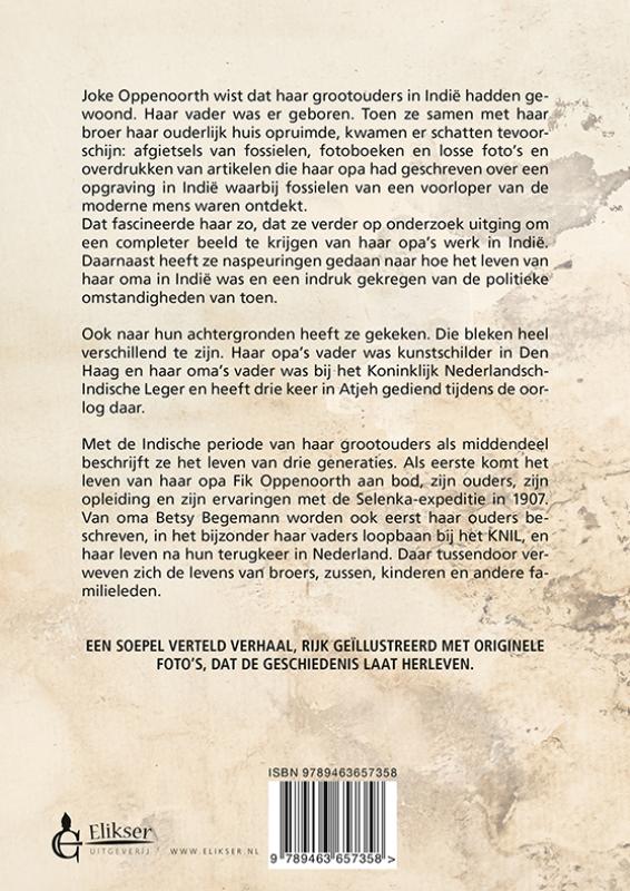 Achterkant van Mijn familie Oppenoorth-Begemann in Indië