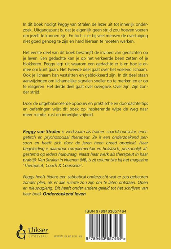 Achterkant van Onderzoekend leven