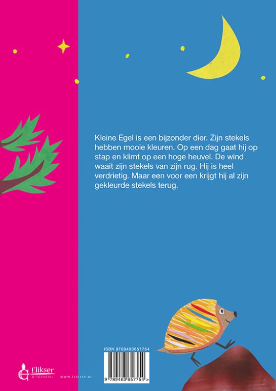 Achterkant van Egeltje Kleur
