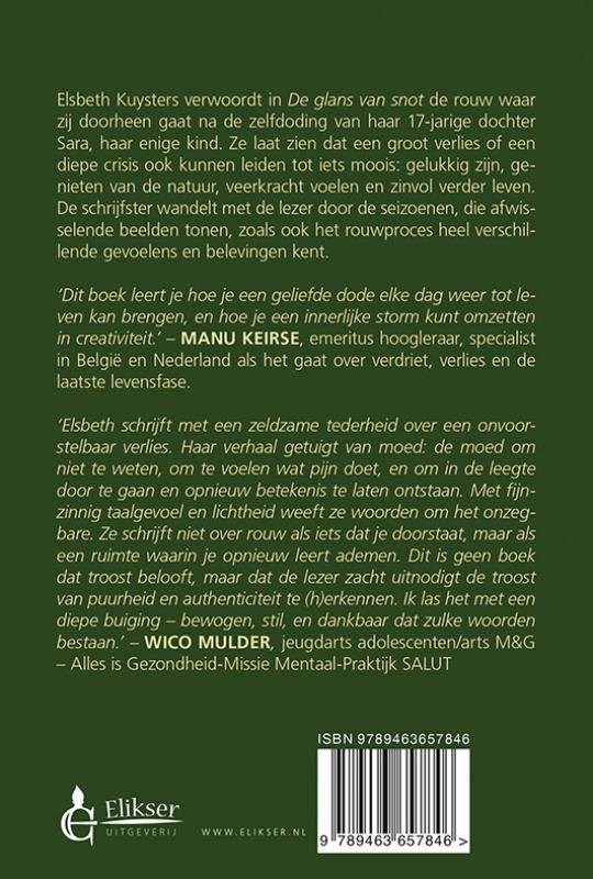 Achterkant van De glans van snot