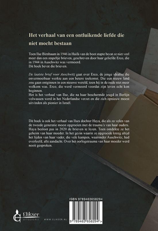 Achterkant van De laatste brief voor Auschwitz