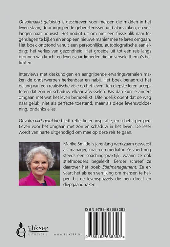 Achterkant van Onvolmaakt gelukkig