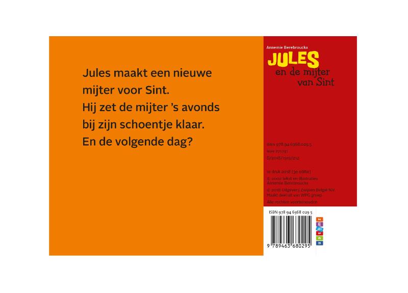 Achterkant van Jules en de mijter van Sint