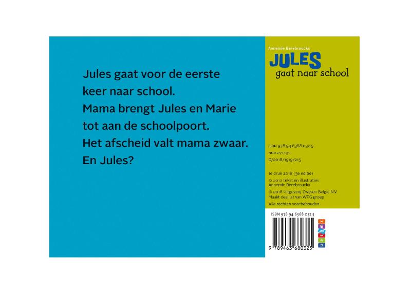 Achterkant van Jules gaat naar school