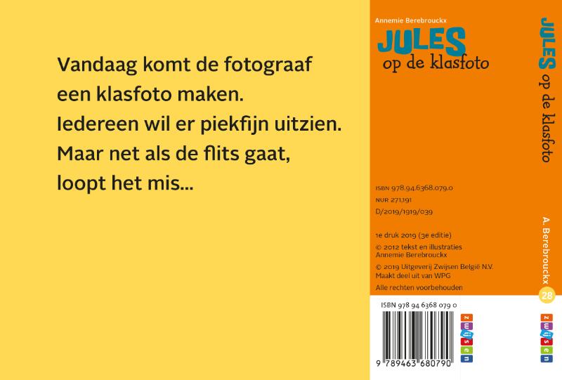 Achterkant van Jules op de klasfoto