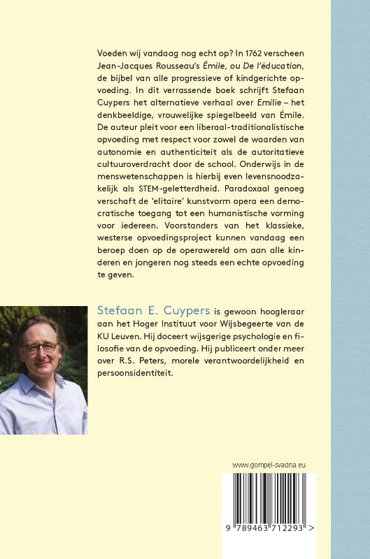 Achterkant van Emilie of Over opvoeding, onderwijs en opera
