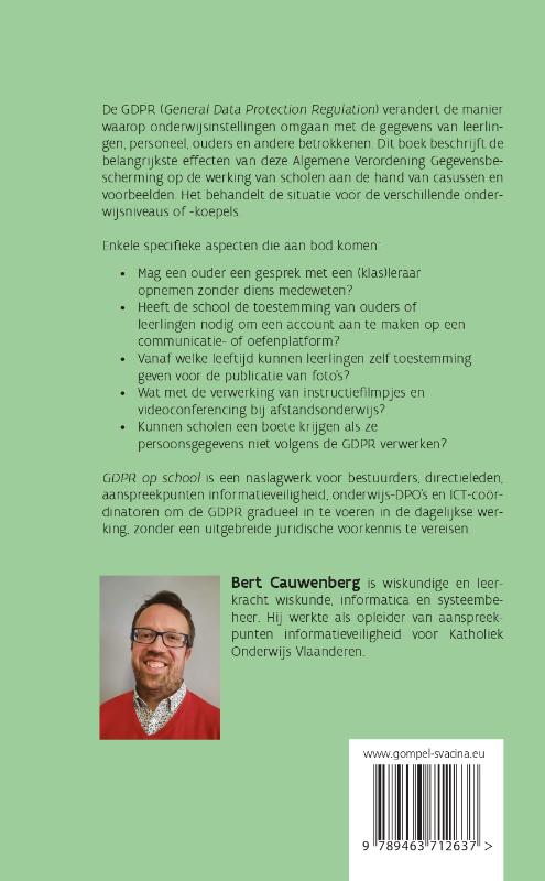 Achterkant van GDPR op school