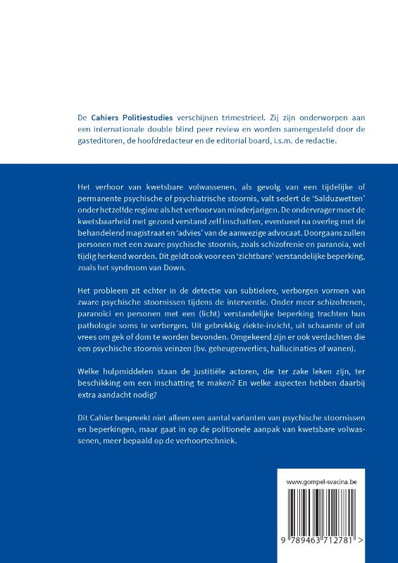 Achterkant van Verhoor van kwetsbare volwassenen