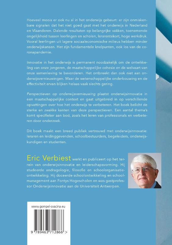 Achterkant van Perspectieven op onderwijsvernieuwing