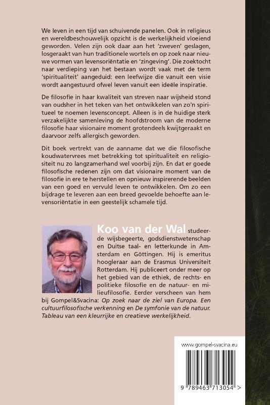 Achterkant van Filosofie en spiritualiteit
