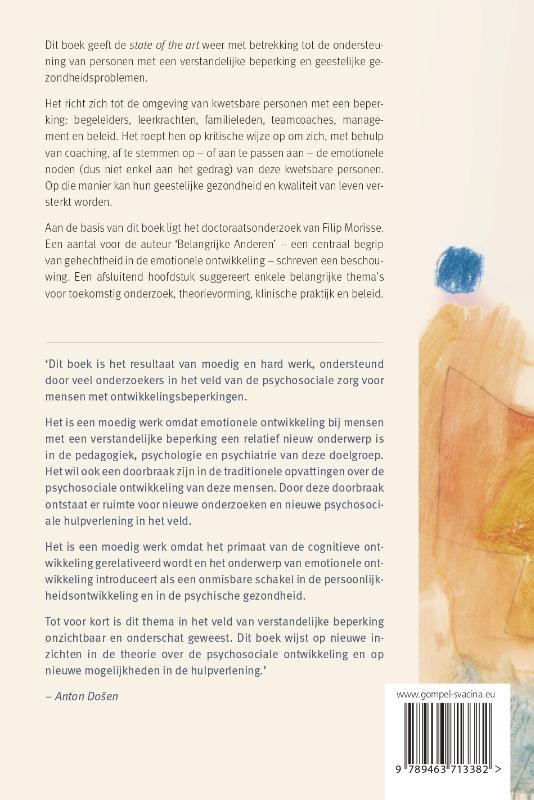 Achterkant van Emotionele ontwikkeling bij personen met een verstandelijke beperking en geestelijke gezondheidsproblemen
