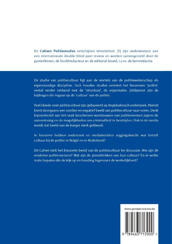 Achterkant van Politiecultuur