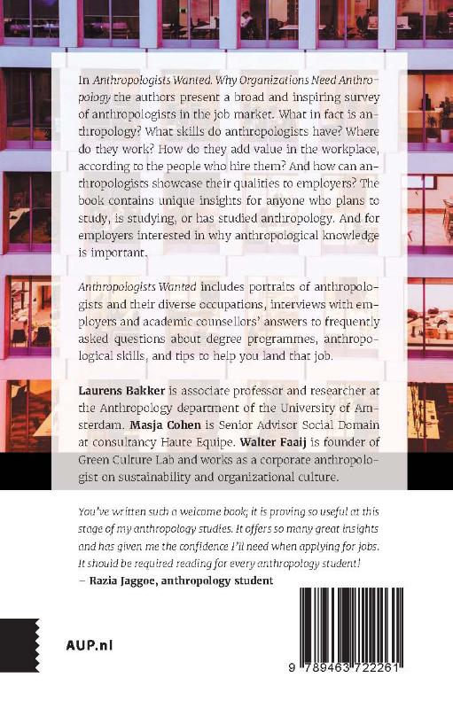 Achterkant van Anthropologists Wanted