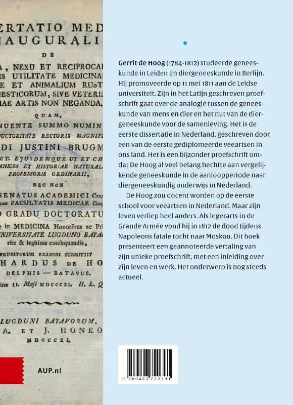 Achterkant van Leven en werk van Gerrit de Hoog (1784-1812)