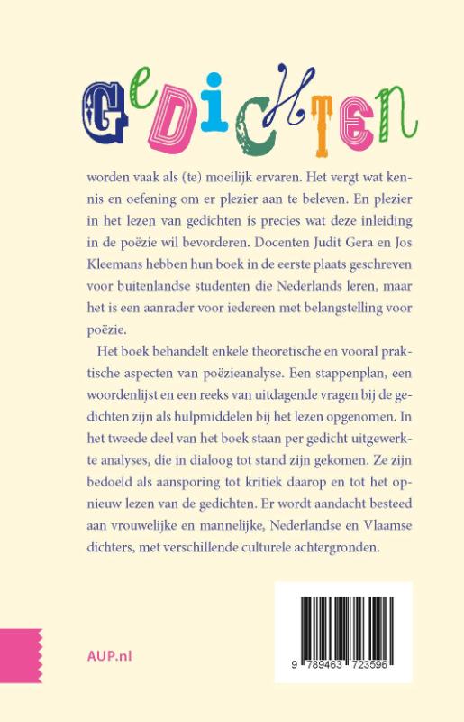 Achterkant van Plezier in poëzie