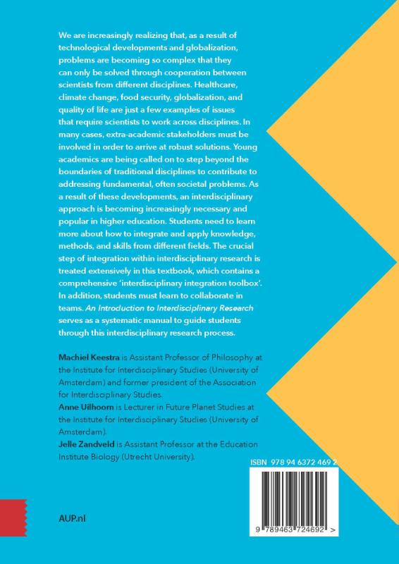 Achterkant van An Introduction to Interdisciplinary Research