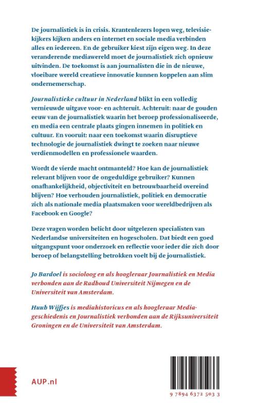 Achterkant van Journalistieke cultuur in Nederland