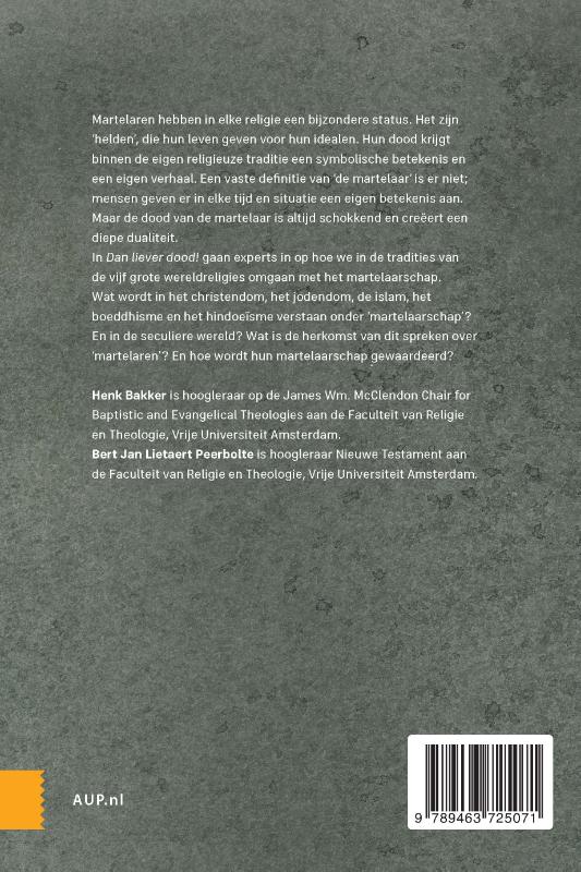 Achterkant van Dan liever dood!
