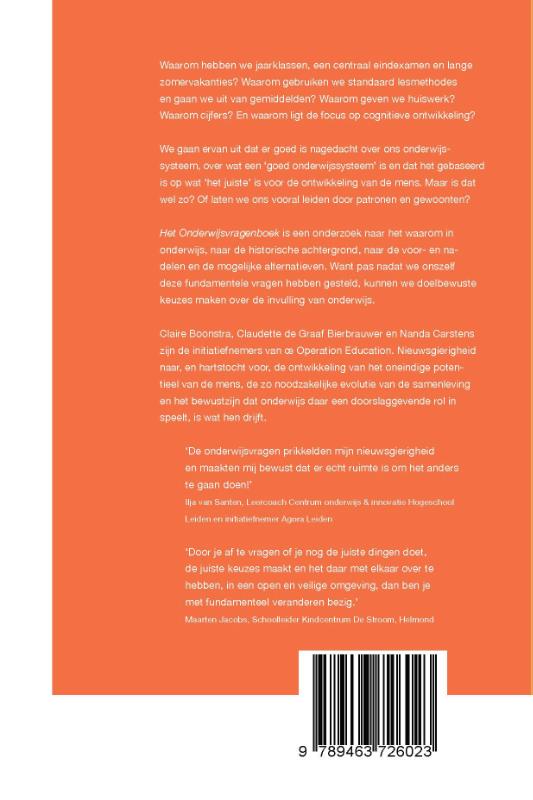 Achterkant van Het Onderwijsvragenboek
