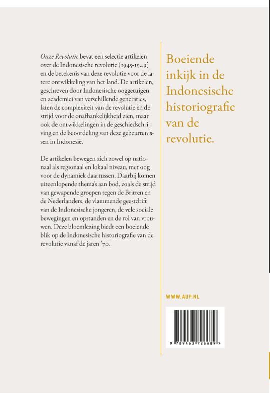 Achterkant van Onze Revolutie