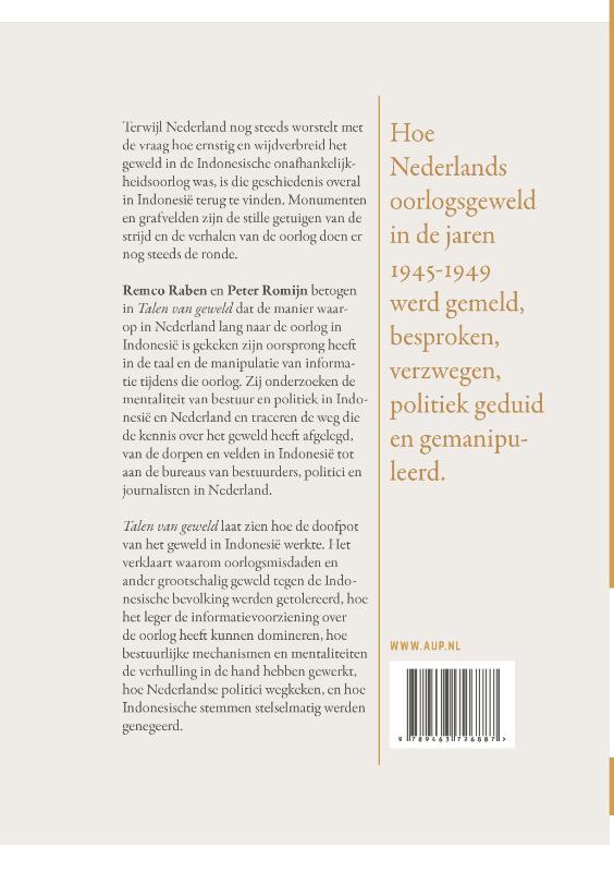 Achterkant van Talen van geweld