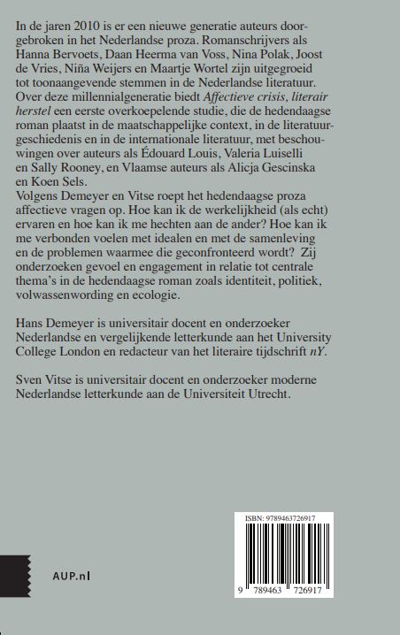Achterkant van Affectieve crisis, literair herstel