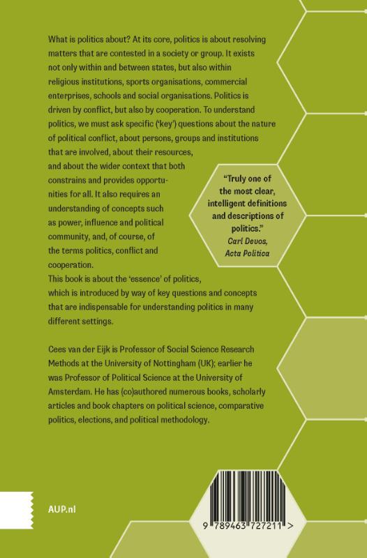 Achterkant van The Essence of Politics