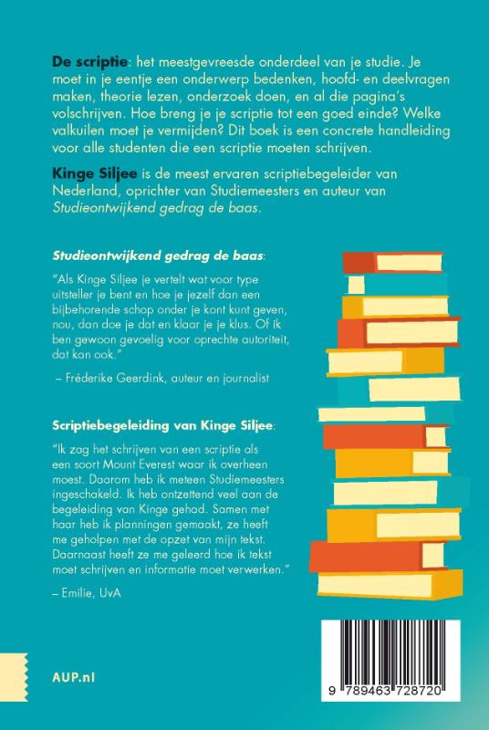 Achterkant van Je scriptie de baas