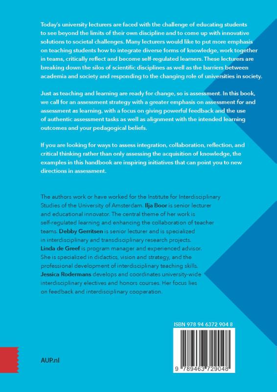 Achterkant van Meaningful Assessment in Interdisciplinary Education