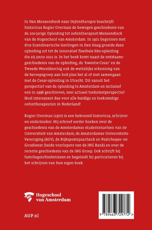 Achterkant van Van Mensendieck naar Oefentherapie