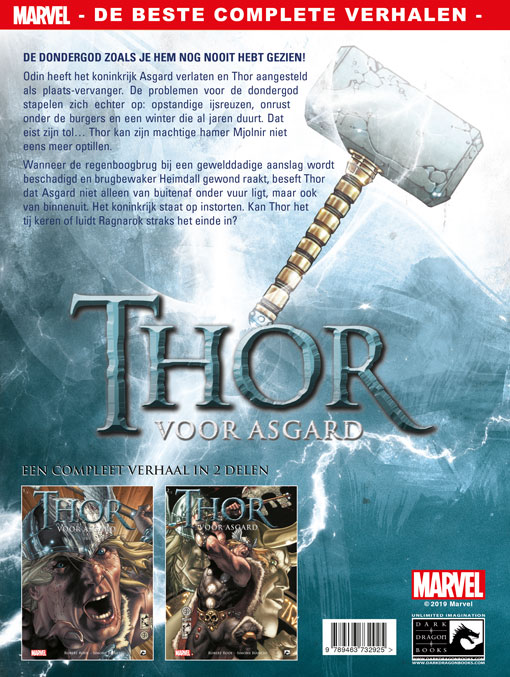 Achterkant van Thor voor asgard