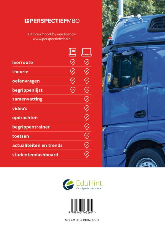 Achterkant van Logistiek niveau 4 Bedrijfsmanagement licentie + boek