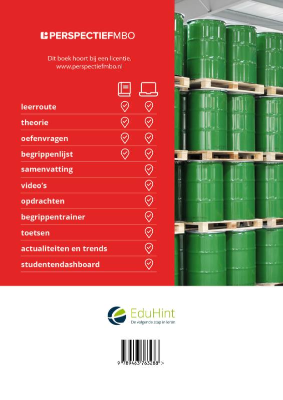 Achterkant van Logistiek niveau 4 Magazijn en materieel licentie + boek (profiel LS)
