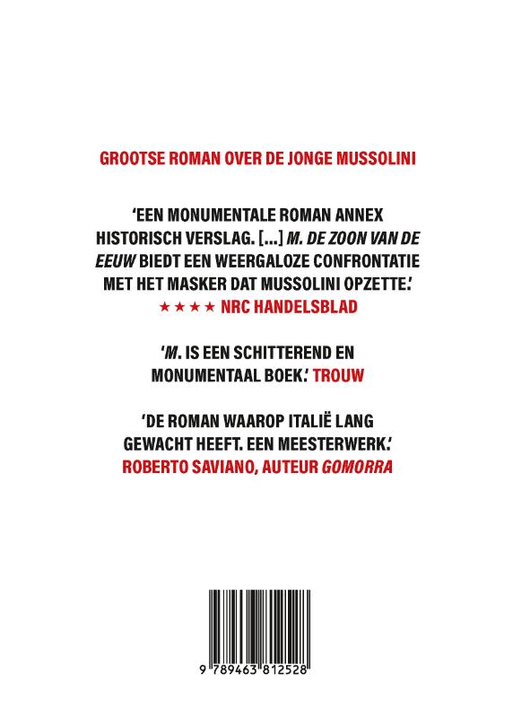 Achterkant van De zoon van de eeuw