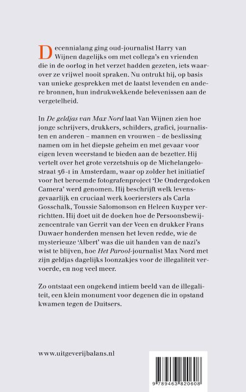 Achterkant van De geldjas van Max Nord