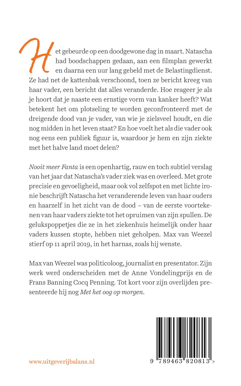 Achterkant van Nooit meer Fanta