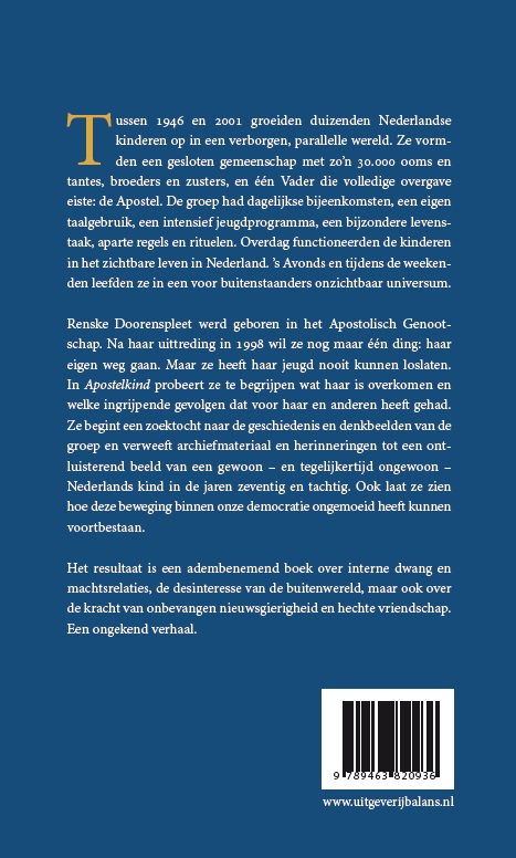 Achterkant van Apostelkind