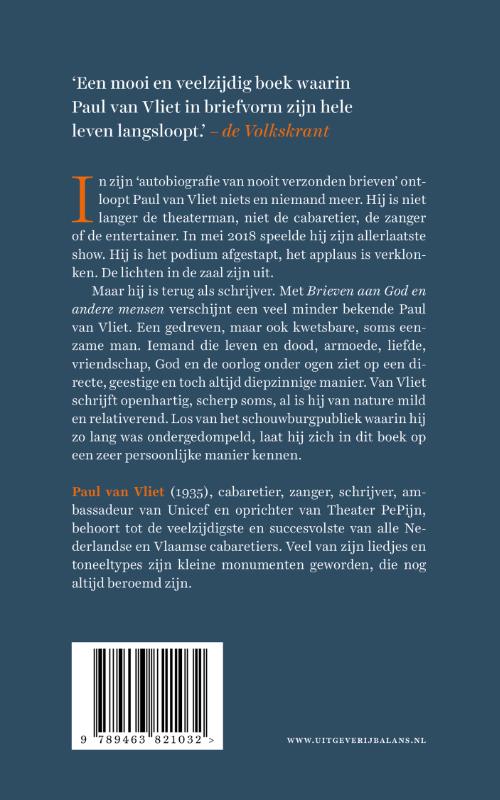 Achterkant van Brieven aan God en andere mensen