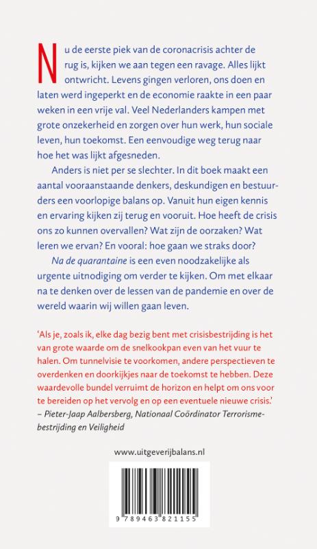Achterkant van Na de quarantaine